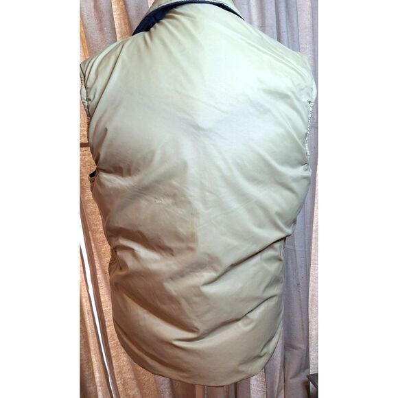 Vintage Blue Down Puffer Vest Multi Gear Silton Reversible Cream 70s Retro Sz M - Picture 12 of 15